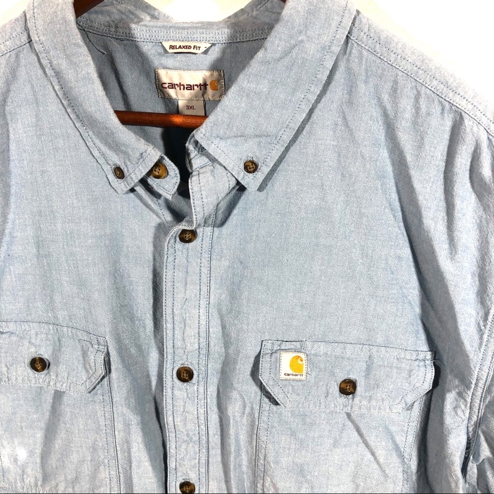 Carhartt Men’s 3xl button shirt light blue